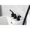 Kingston Brass ThreeHandle Bidet Faucet with PopUp, Matte Black KB320 - alternate 4
